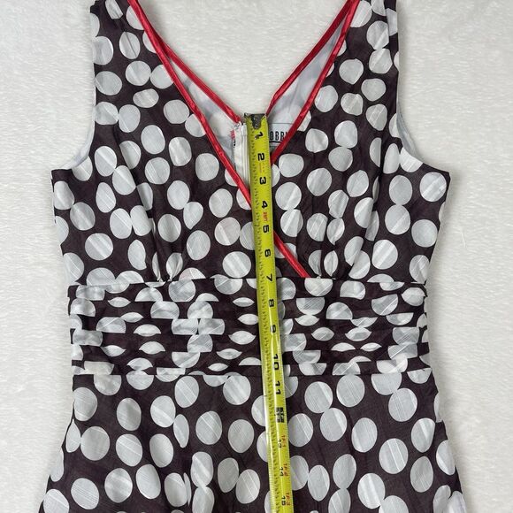 Vtg Robbie Bee Brown Polka Dot Dress 6 Classic Retro Pin Up Marilyn Monroe Julia - Picture 15 of 16